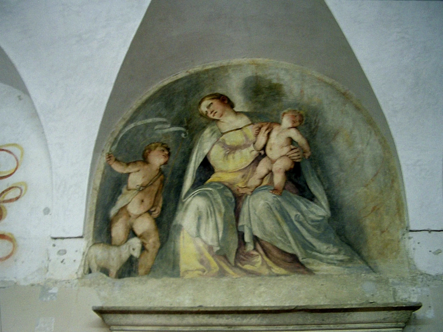Il Romanino-5-Abbazia di S. Nicola, Rodengo, Brescia - Madonna col Bambino e Giovannino